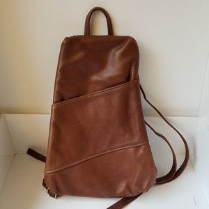 Elegant Brown Leather Backpack